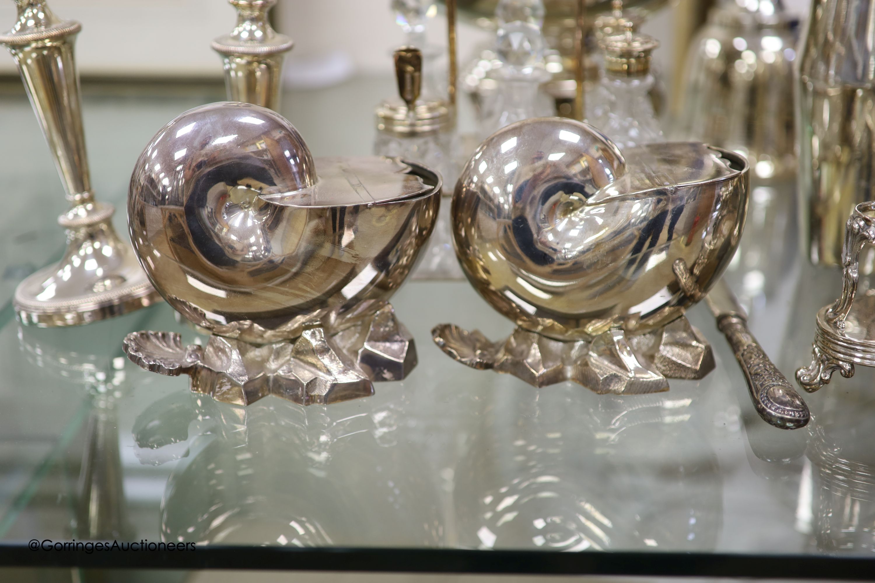 A quantity of various plated wares
